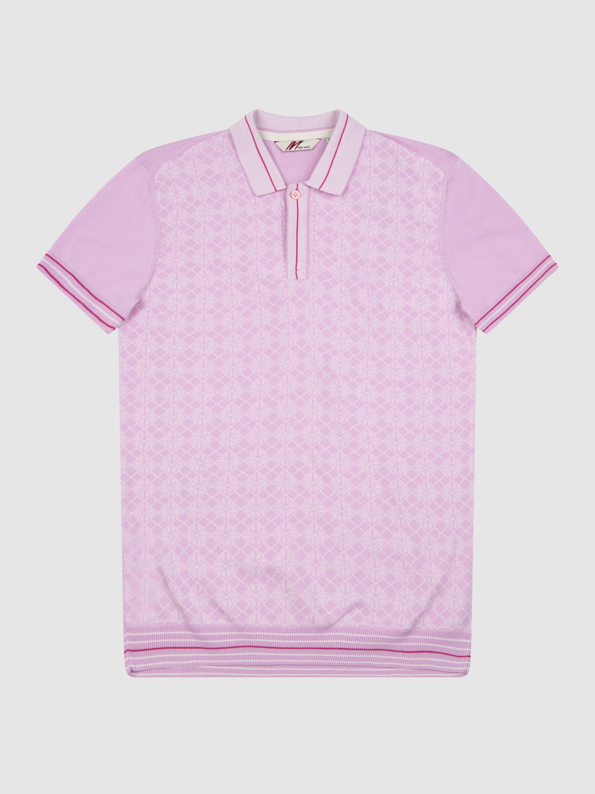 Frisbee Pale Pink Knit Polo