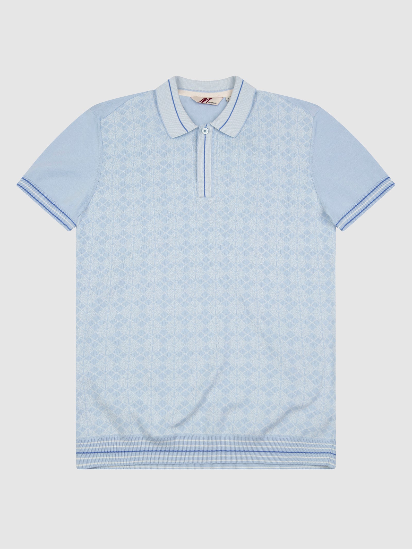 Frisbee Sky Blue Knit Polo