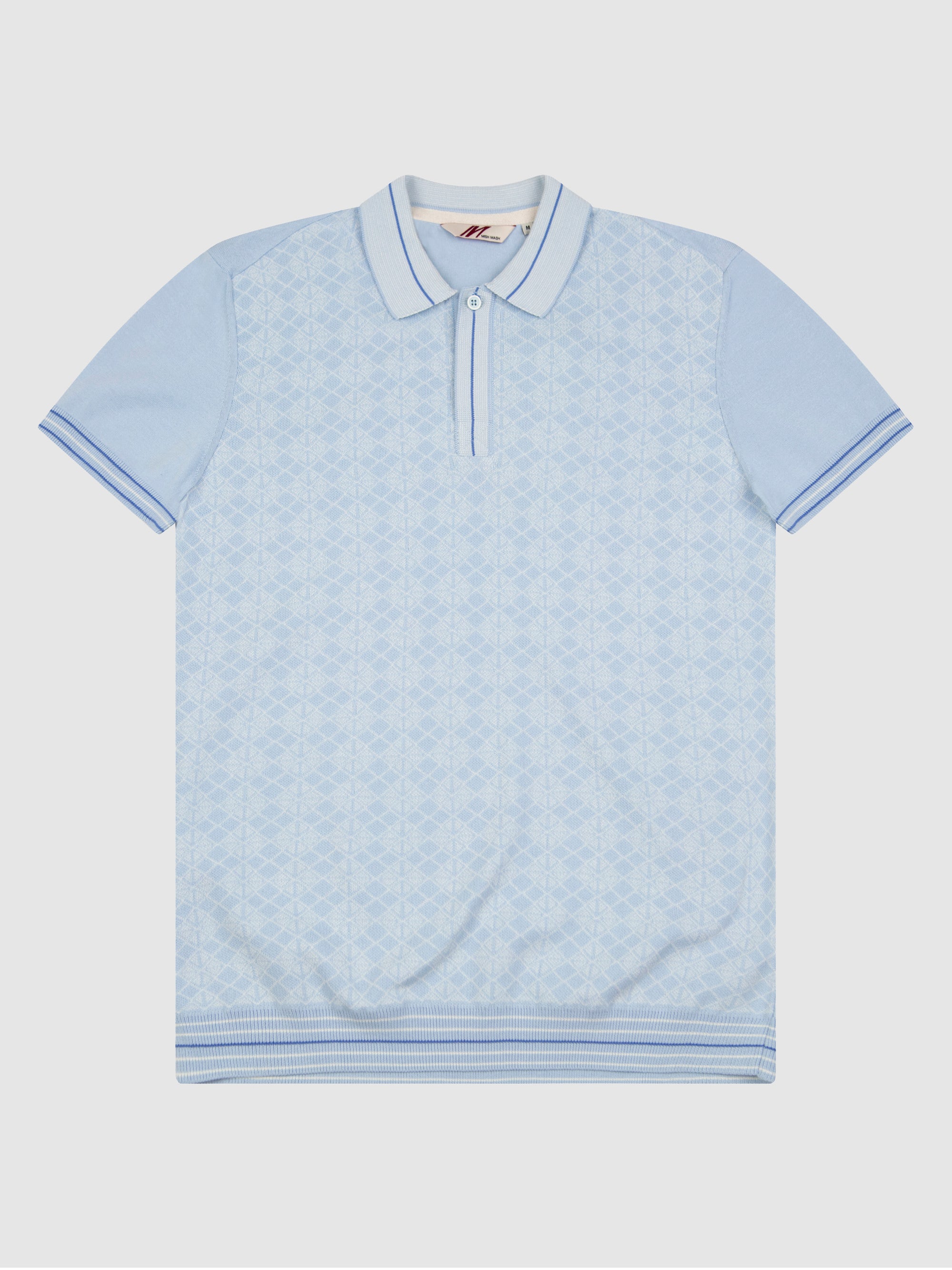 Frisbee Sky Blue Knit Polo