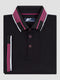 Regular Fit Oslo Black/Pink Jersey Polo