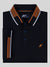 Regular Fit Oslo Navy/Orange Cotton Jersey Polo