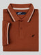 Regular Fit Textured Cotton Jersey Stockholm Camel Polo