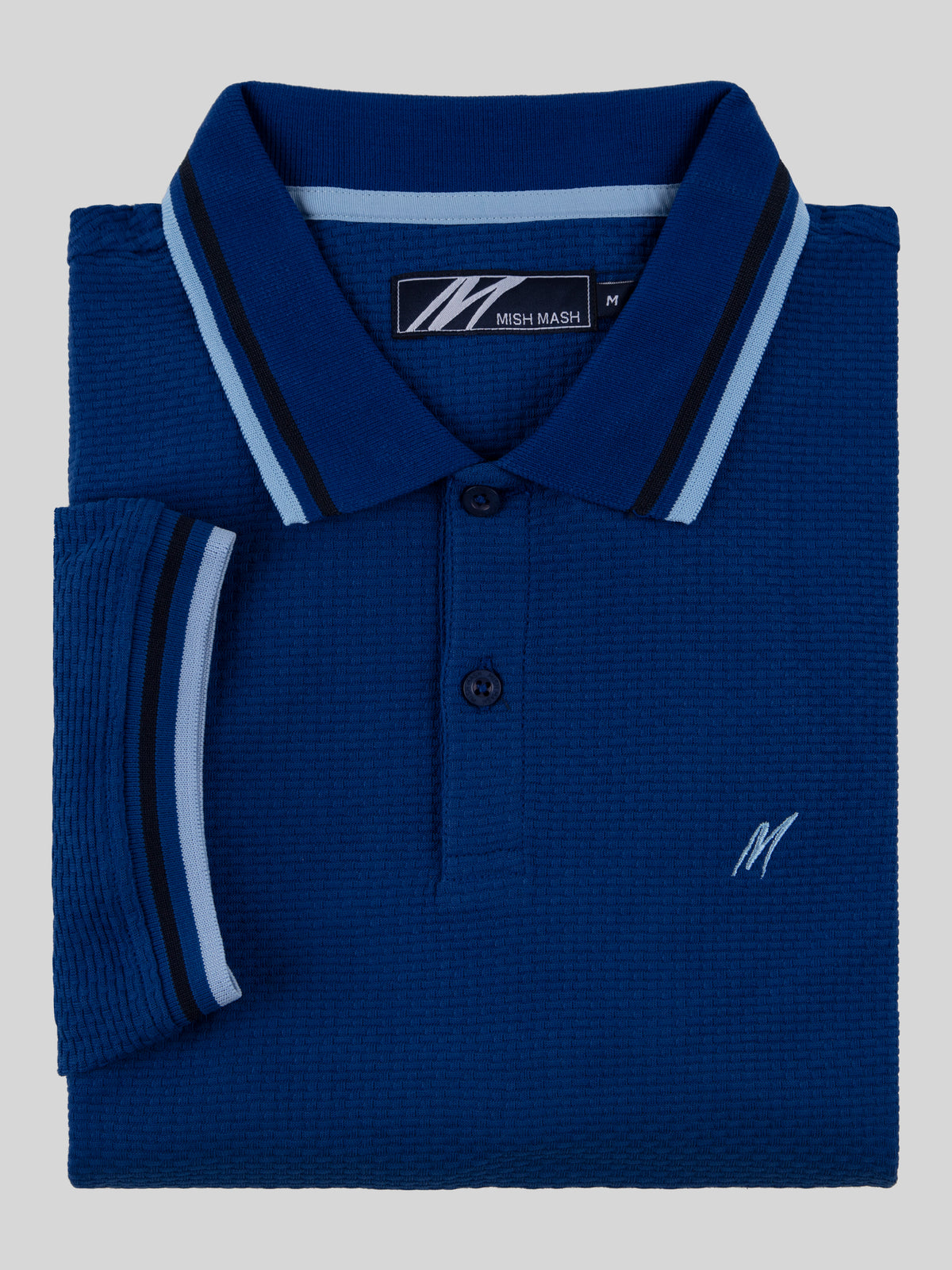 Stockholm-royal- textured-short-sleeve-mens-polo