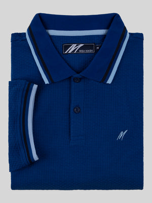 Stockholm-royal- textured-short-sleeve-mens-polo