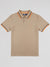 Regular Fit Textured Cotton Jersey Stockholm Warm Stone Polo