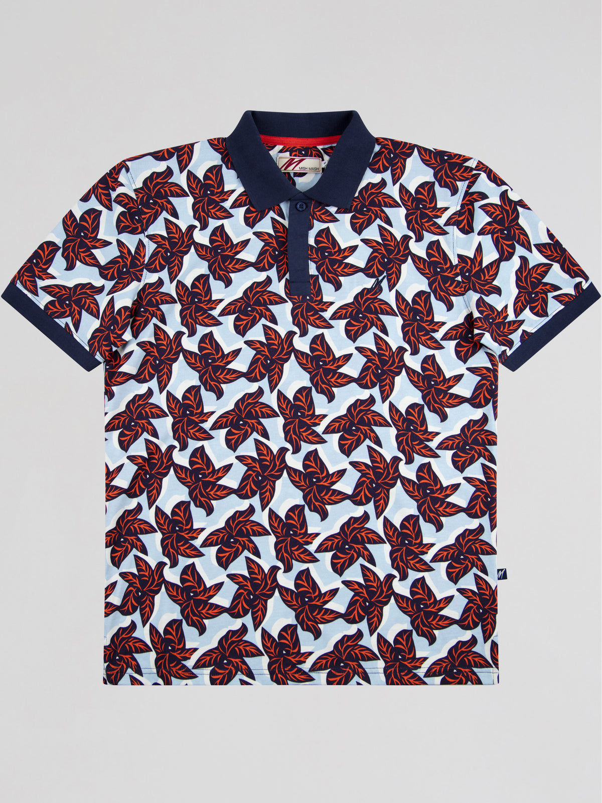 Tropical Navy & Sky Polo