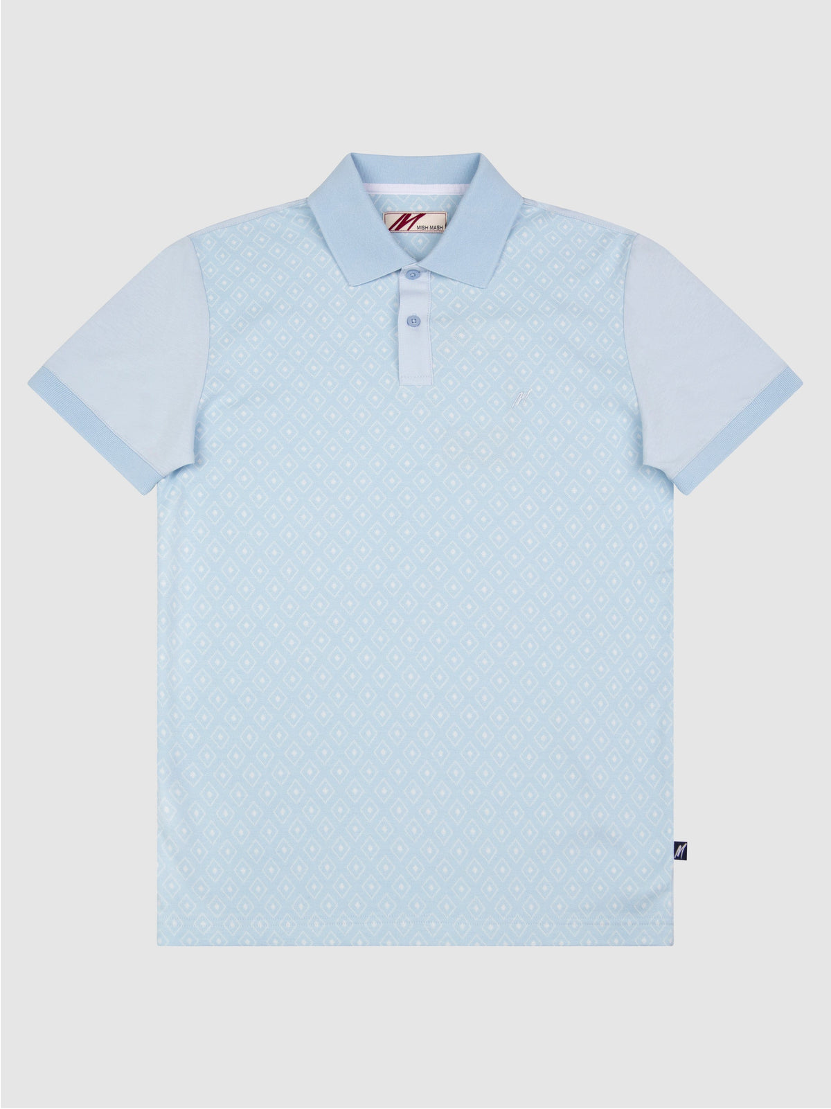 Wake Sky Blue Polo Outsize