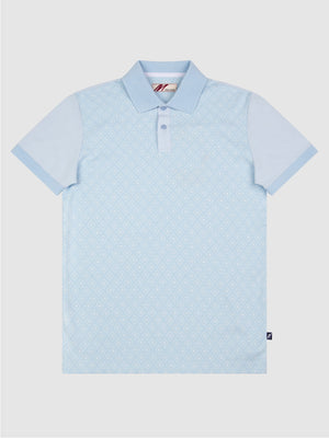 Wake Sky Blue Polo Outsize