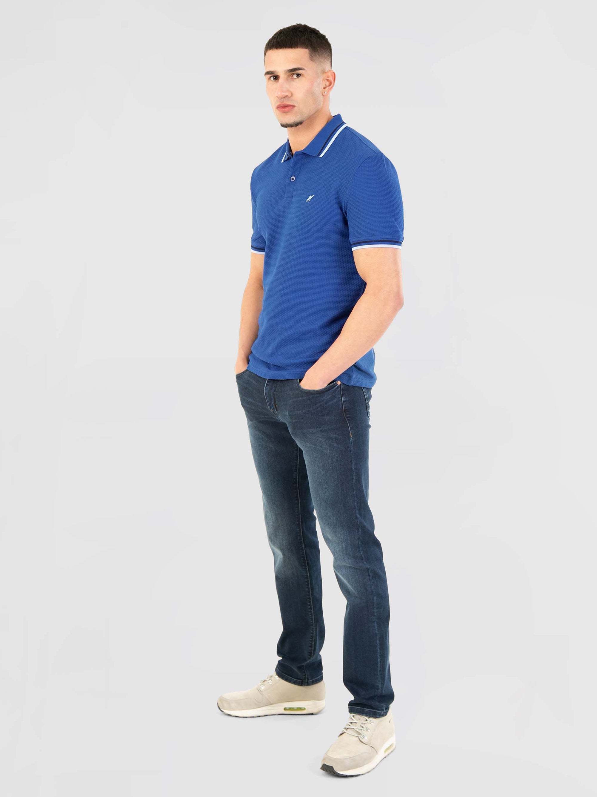 Stockholm-royal- textured-short-sleeve-mens-polo