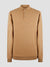 Regular Fit Coyote Wholegrain Knitted Long Sleeve Polo