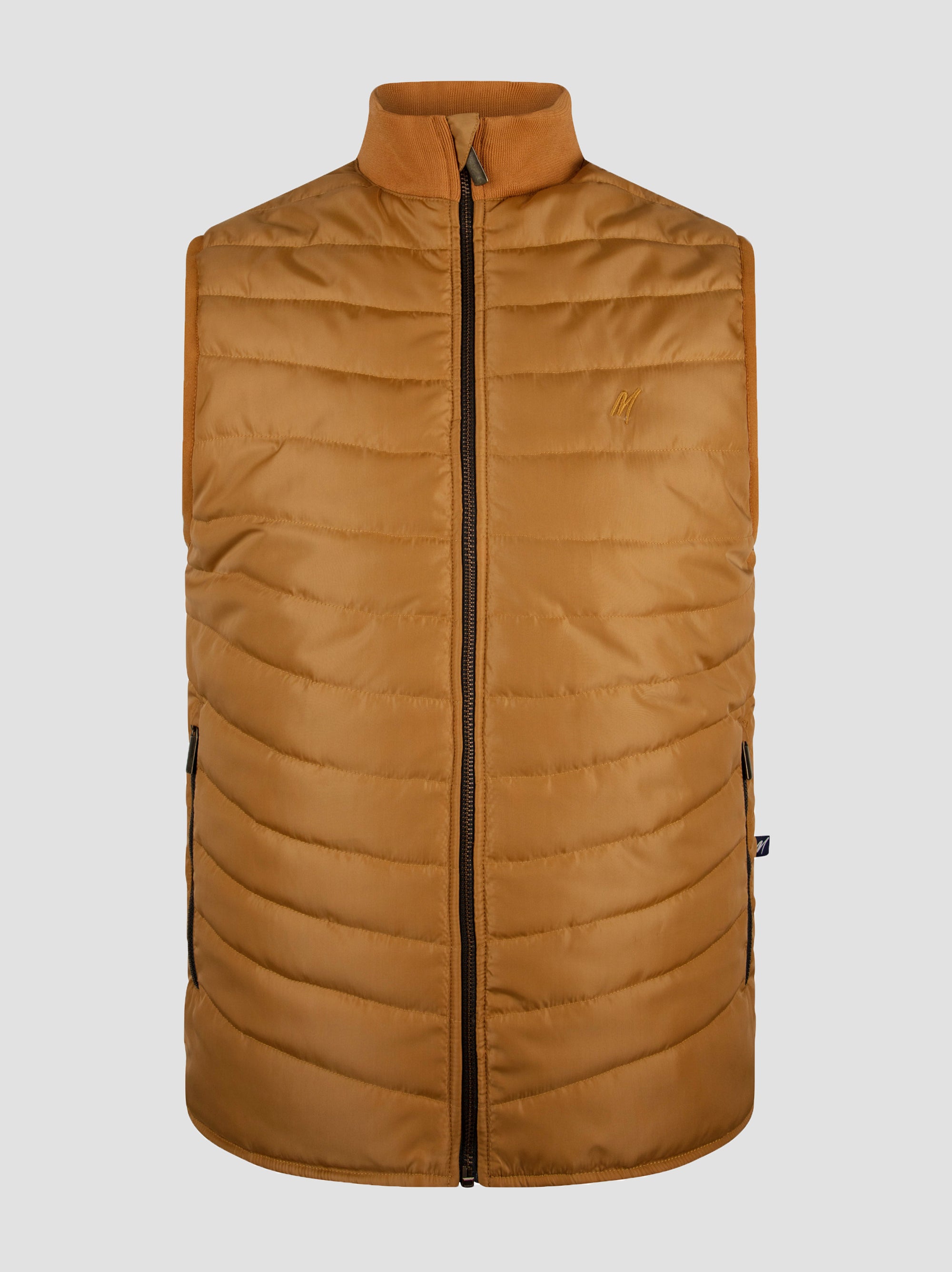 Regular Fit Frontier Oak Quilted Gilet