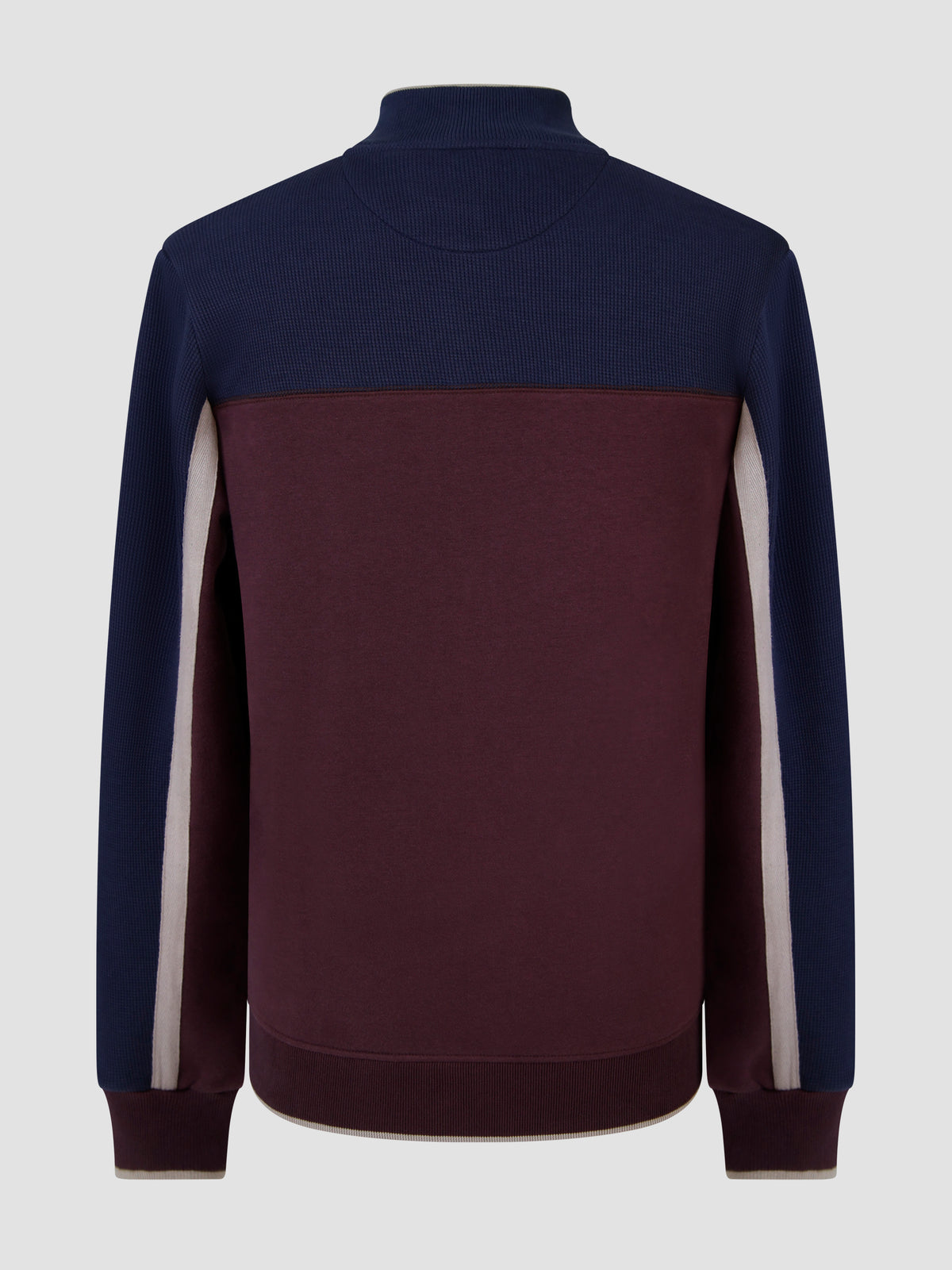 Vostok Wine & Navy 3/4 zip Sweat