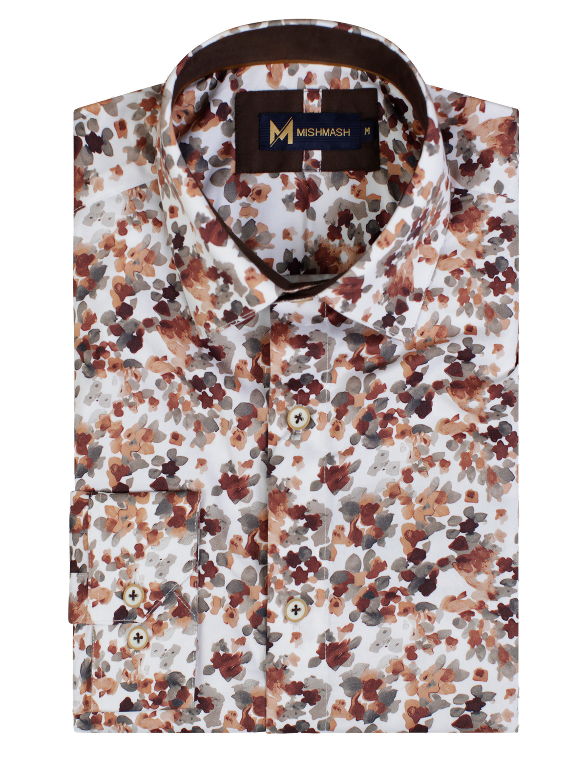 Bedrock White & Rust L/S Shirt