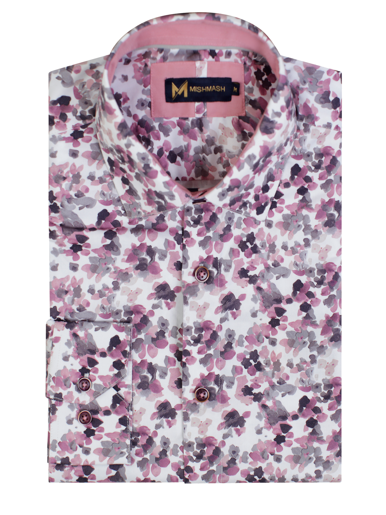 Bedrock White & Pink L/S Shirt