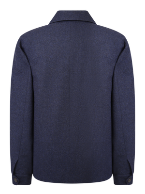 Baltoro Navy Wool Blend Jacket
