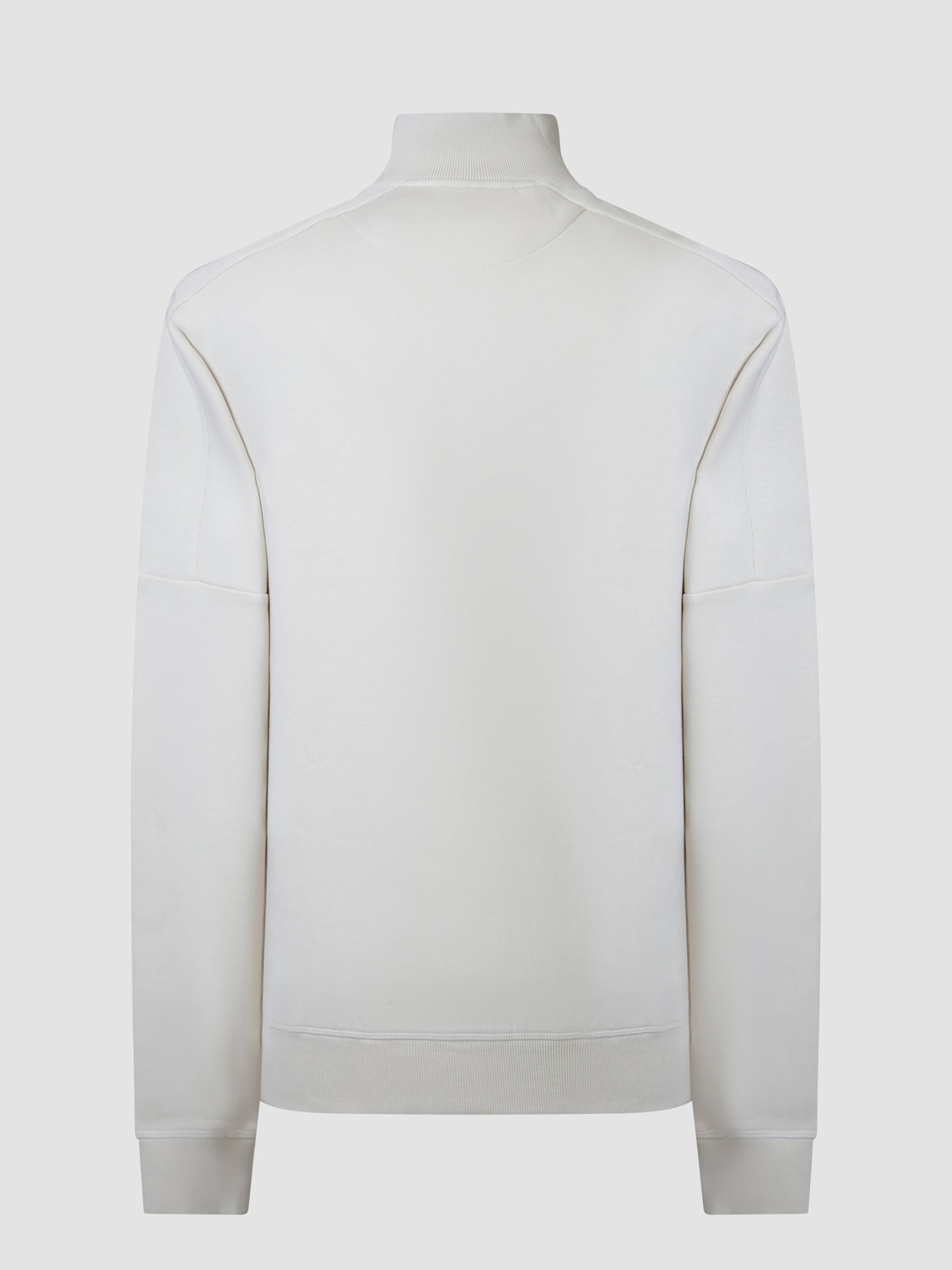 The back of the gardenia long sleeve 3/4 zip sweat top for men.