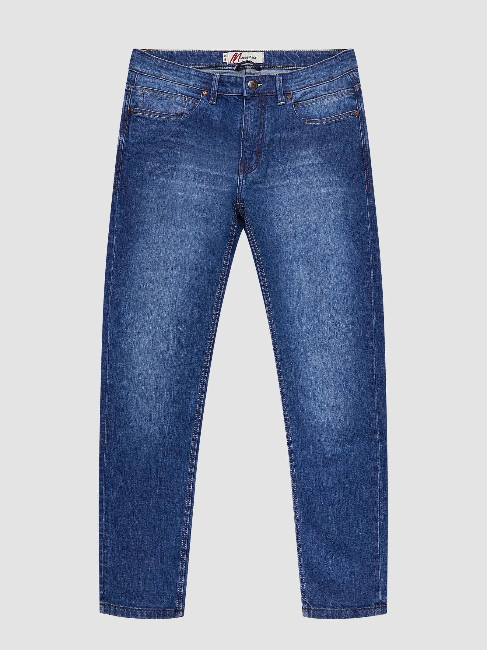 Tapered Fit Mid Stretch Bradley Mid Denim Jeans