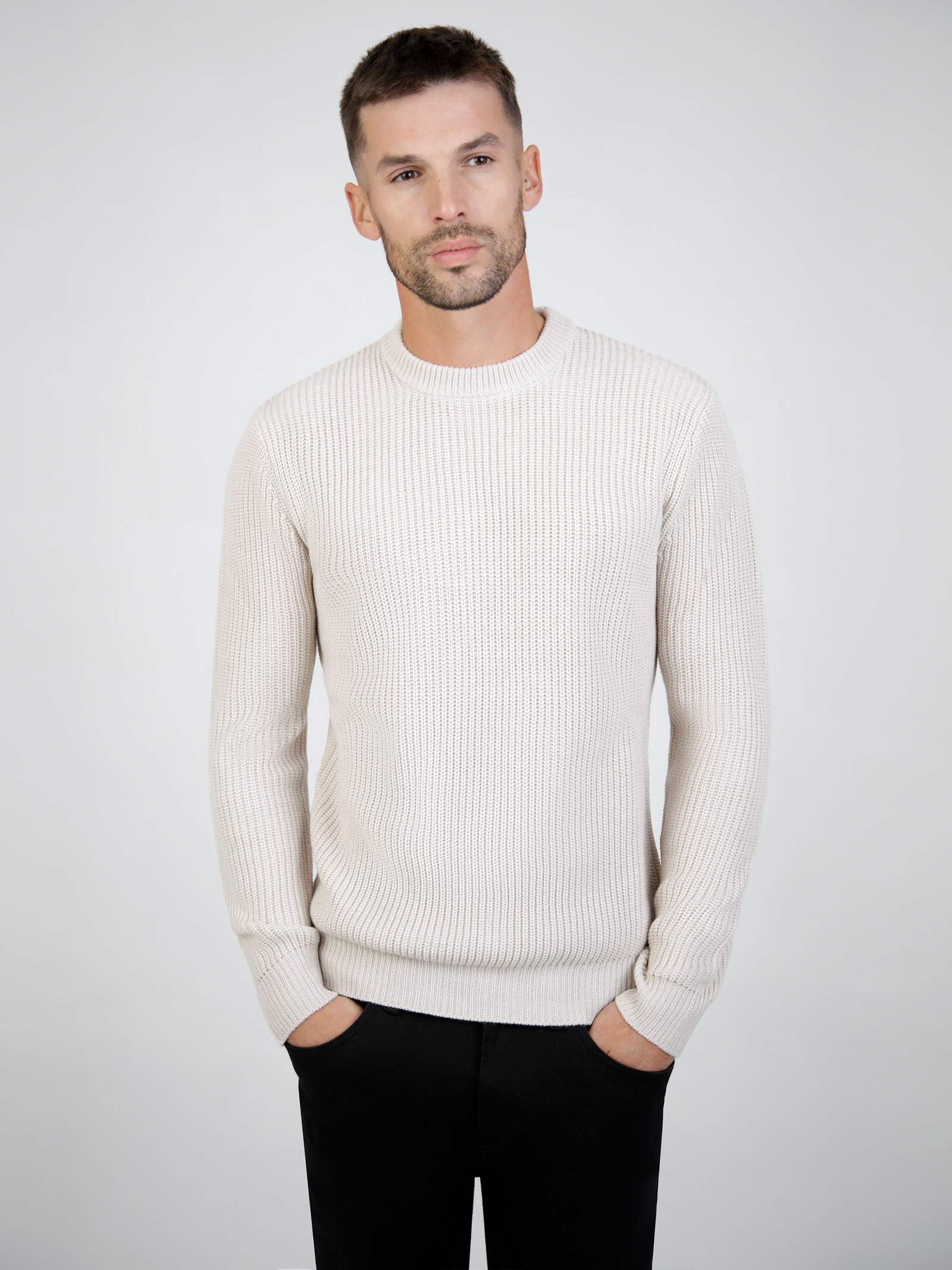Regular Fit Break Gardenia Knitted Sweater
