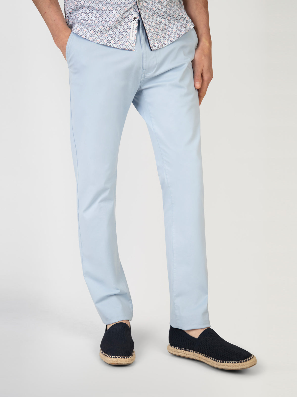 Tapered Fit Bromley Casual Sky Blue Chino Trouser
