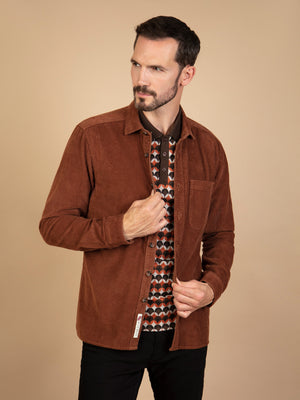 Regular Fit Carrera Brown Corduroy Long Sleeve Shirt