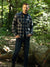 Regular Fit Defender Navy Check Long Sleeve Shirt
