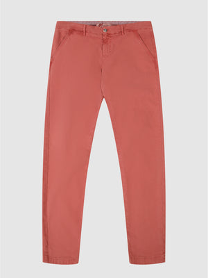 Tapered Fit Damage Dk Washed Red Pant