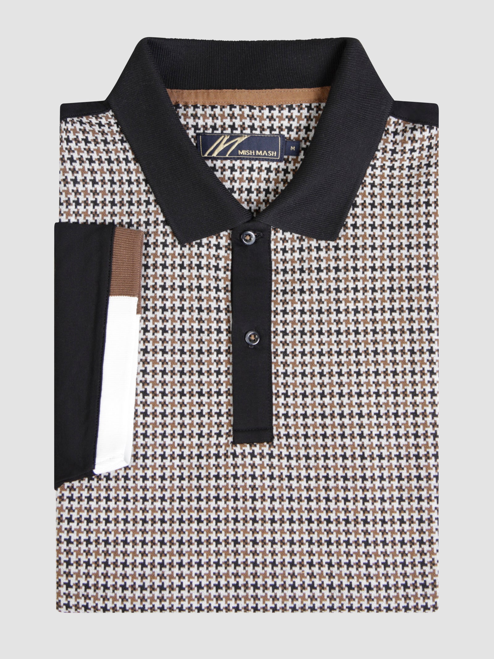 A jacquard hounds tooth polo, designed for men and a perfect autumn polo.