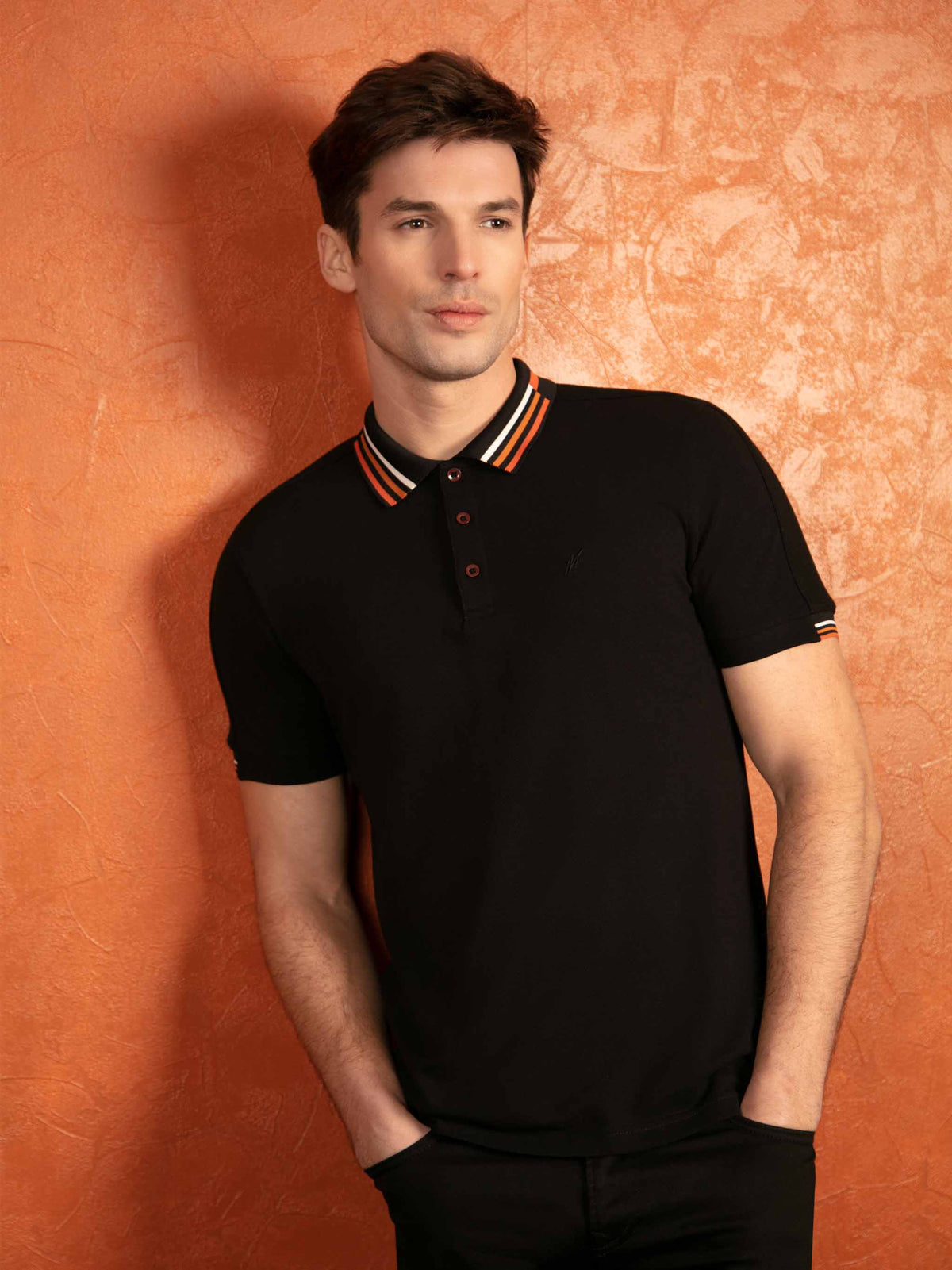 Finn Black S/S Polo