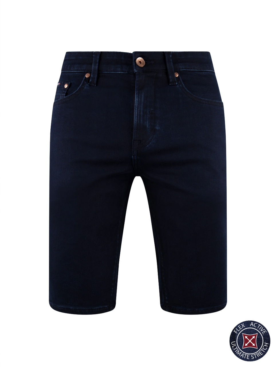 Flex Active Blue Black Denim Short