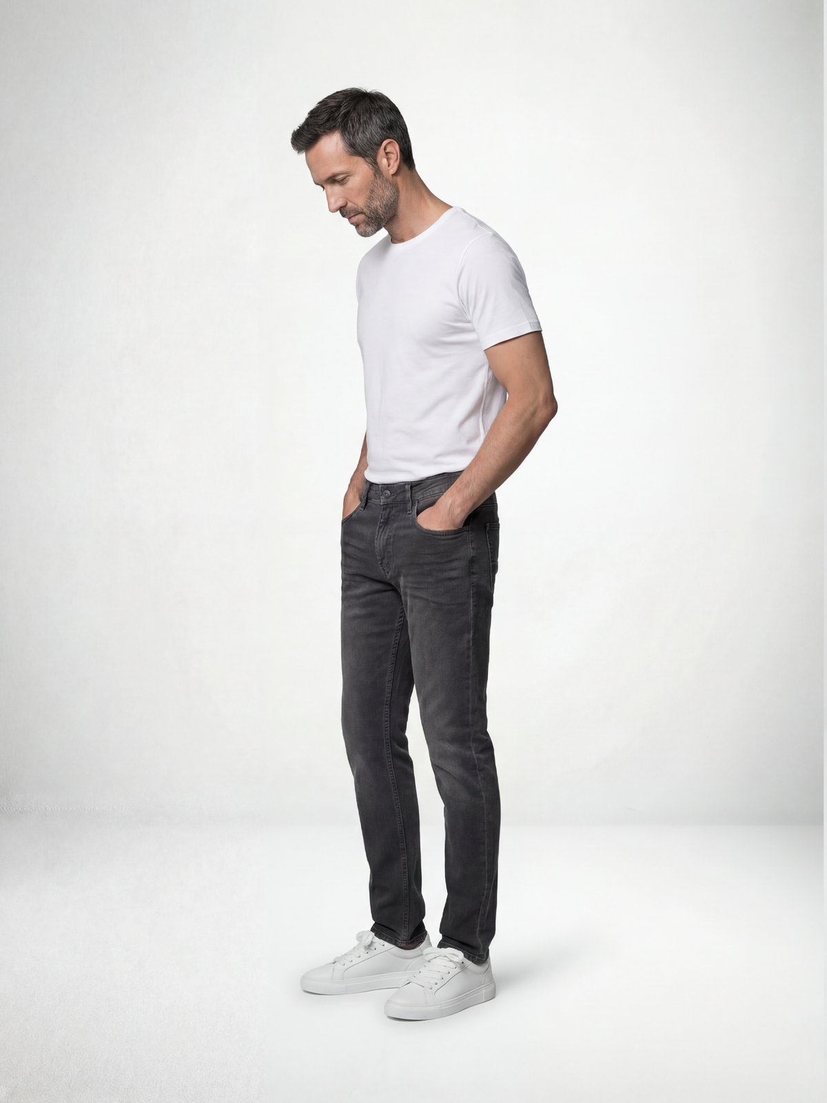 Tapered Fit Flex Active Steel Grey Jean