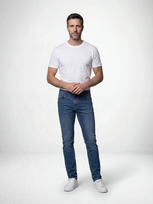 Tapered Fit Flex Indigo Mid Jean