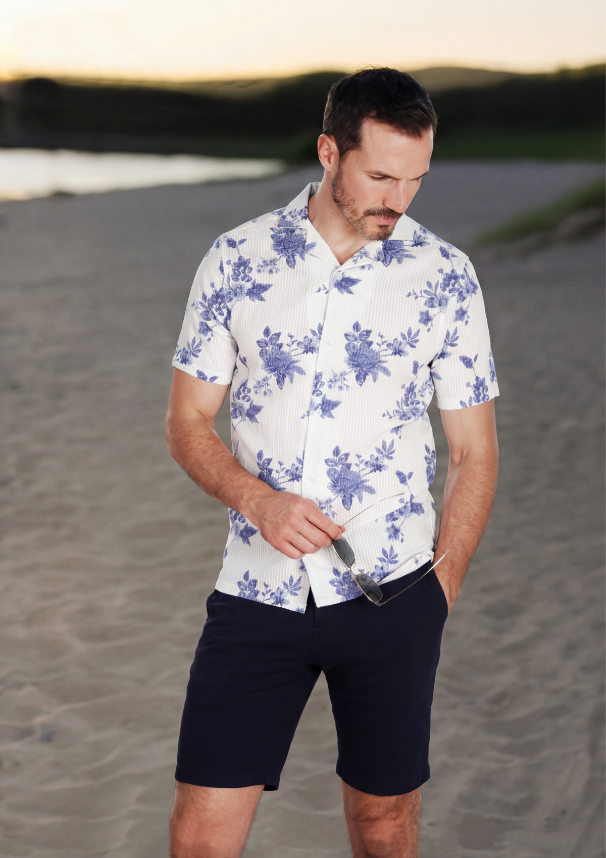Galaxy White & Blue S/S Shirt