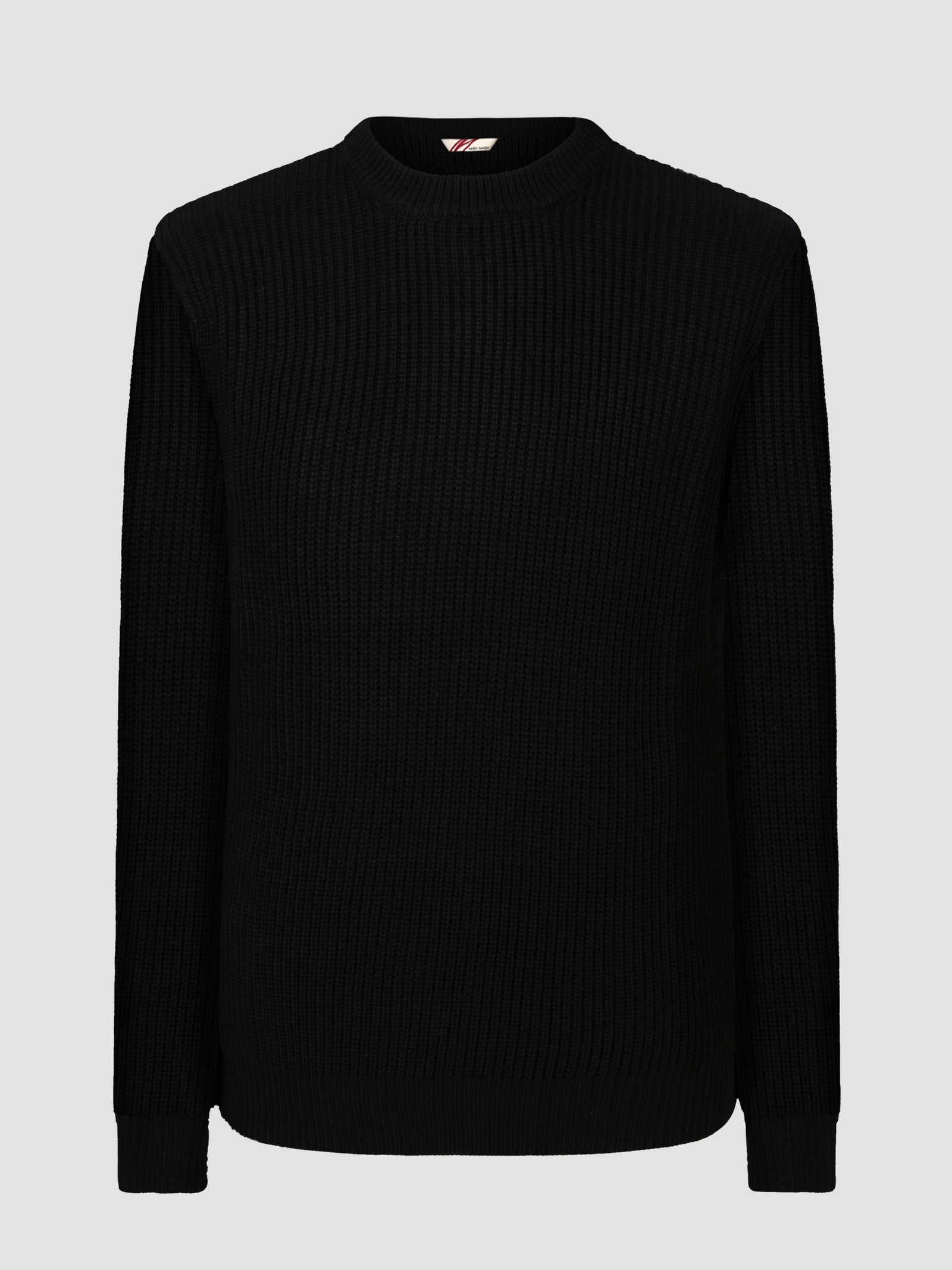 Regular Fit Break Black Knitted Sweater