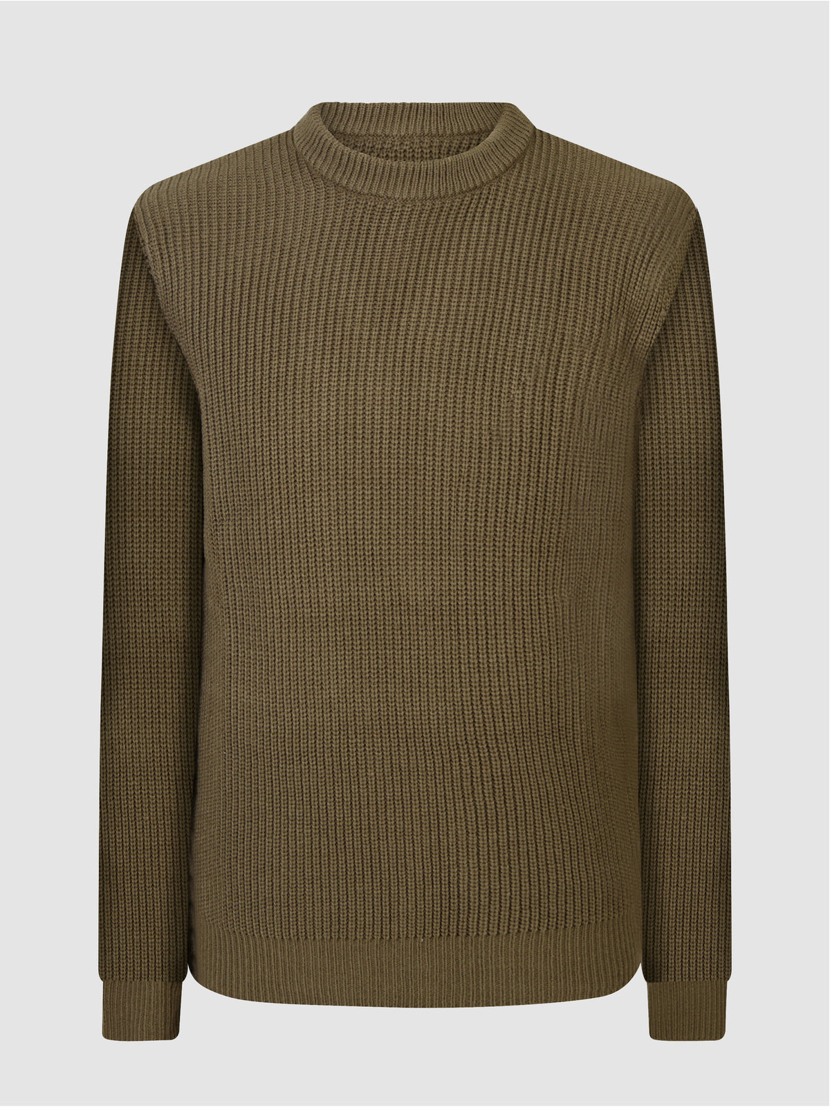 Regular Fit Break Murky Green Knitted Sweater
