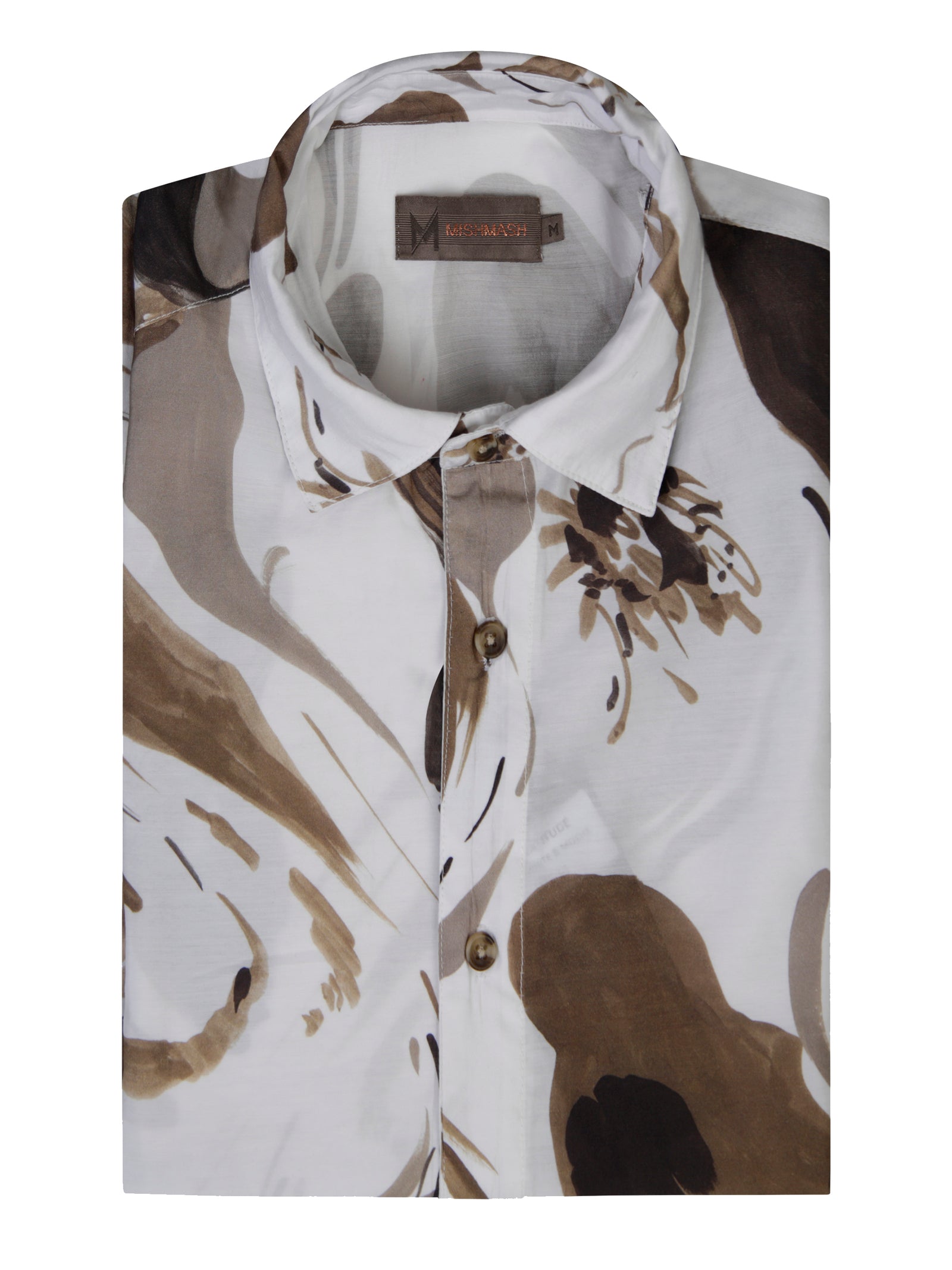 Lattitude White & Mocha S/S Shirt