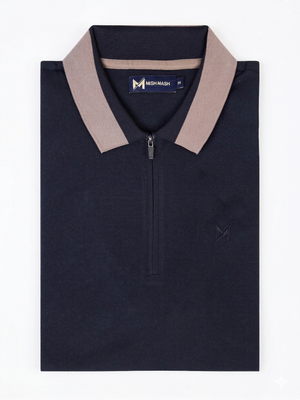Gravity navy & mink Polo