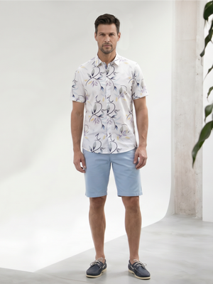 Bari White & Sage S/S Shirt