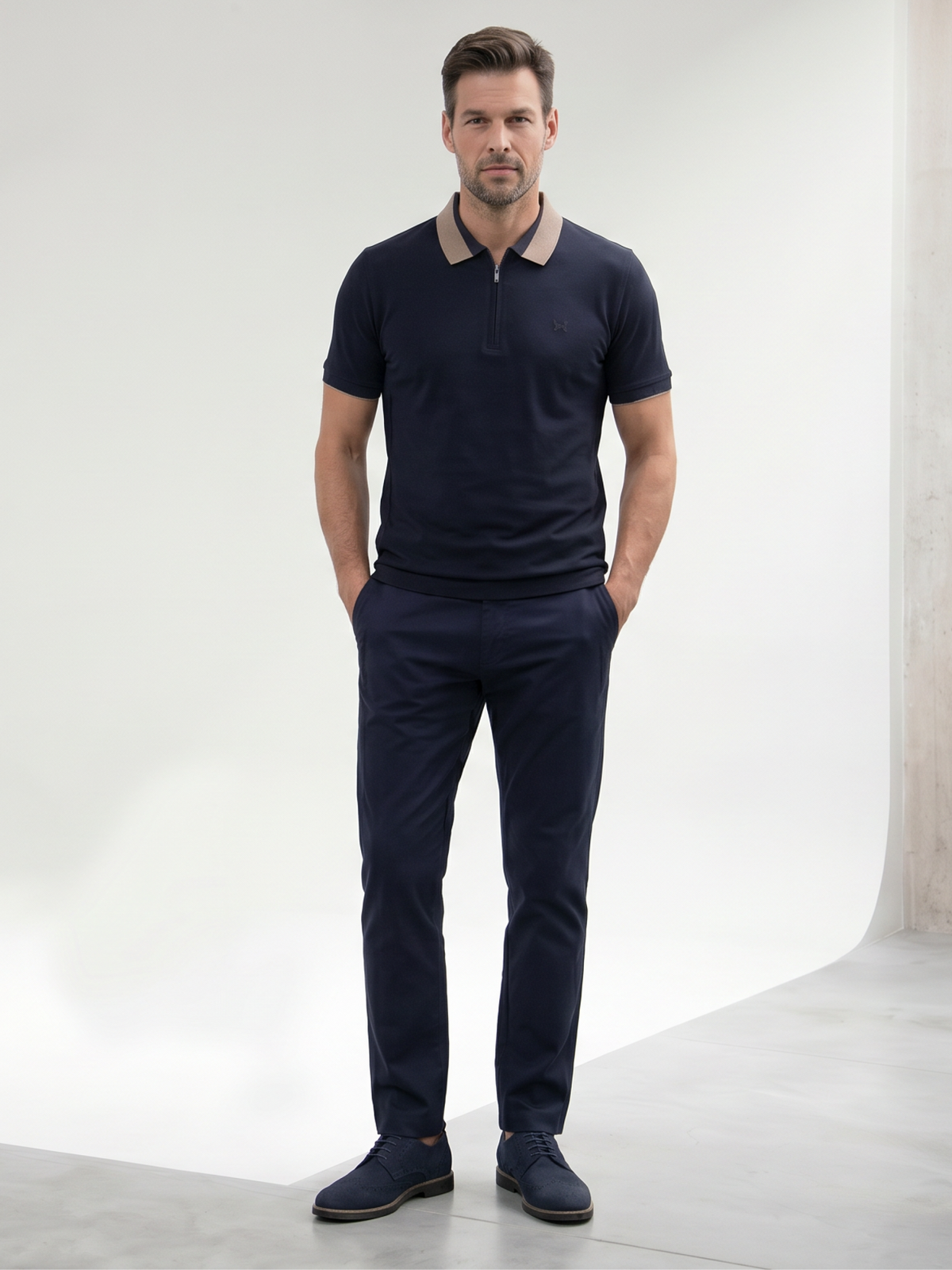 Straight Fit Baltoro Navy Trouser