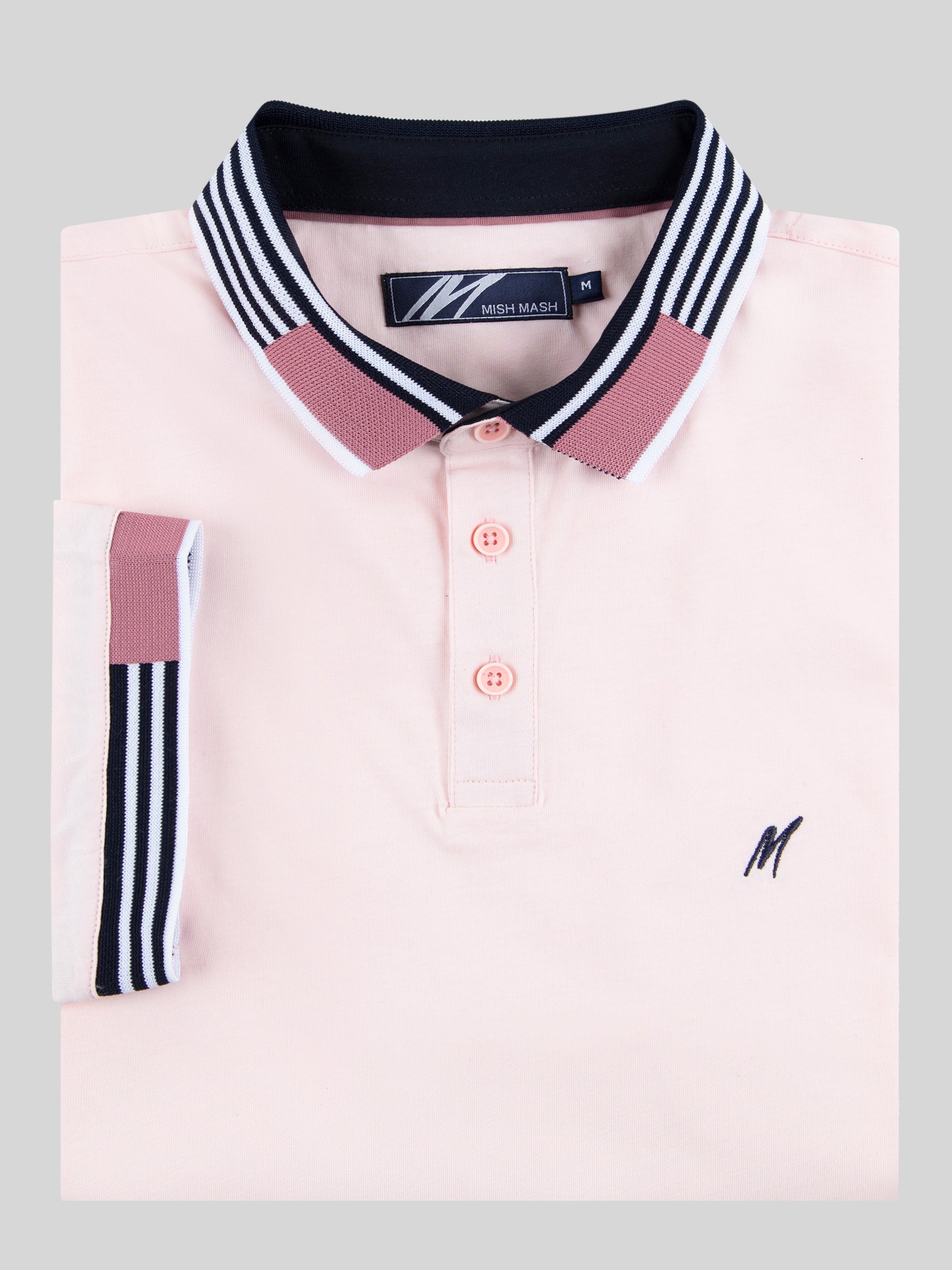 Regular Fit Oslo Pale Pink Cotton Jersey Polo