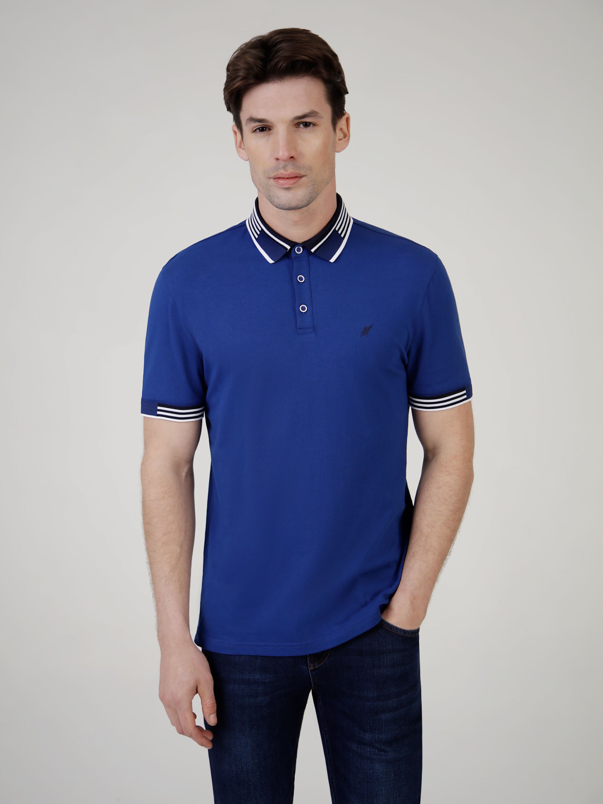 Regular Fit Oslo Deep Royal Cotton Jersey Polo