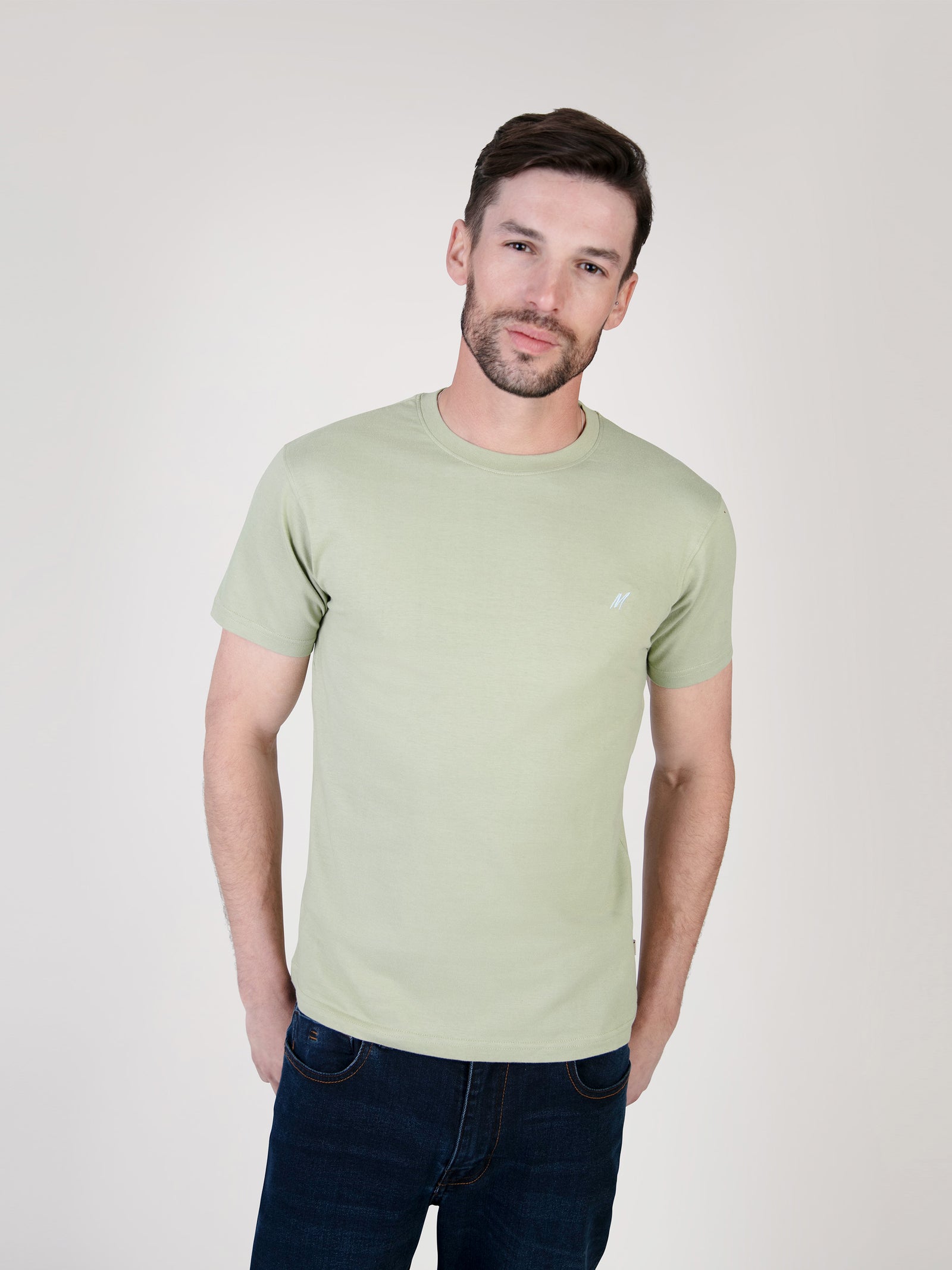 Regular Fit Adaman Pale Green Classic T-Shirt
