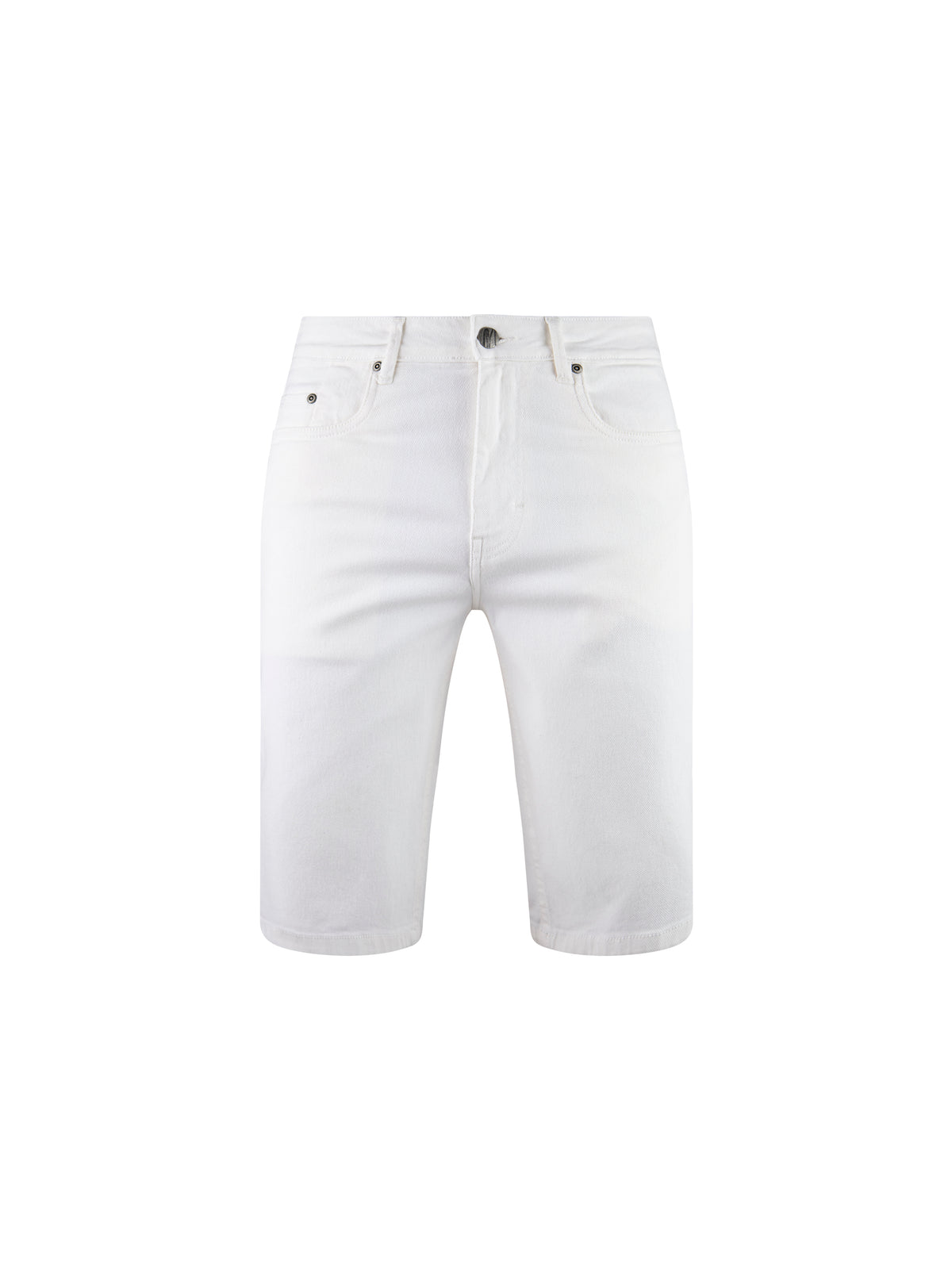Mid Stretch Paul White Denim Jean Shorts