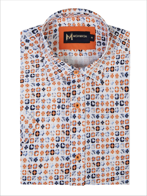 Starburst White & Orange S/S Shirt