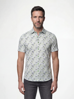 Starburst White & Lime S/S Shirt