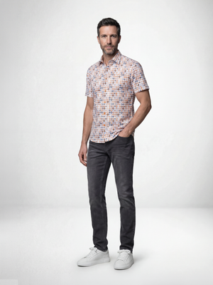 Starburst White & Orange S/S Shirt