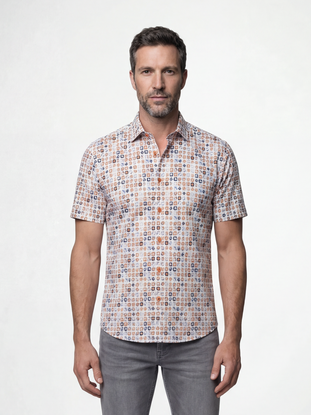 Starburst White & Orange S/S Shirt