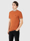 Regular Fit Textured Cotton Jersey Stockholm Camel T-Shirt