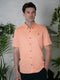 Regular Fit Summit Pale Orange Oxford Short Sleeve Shirt