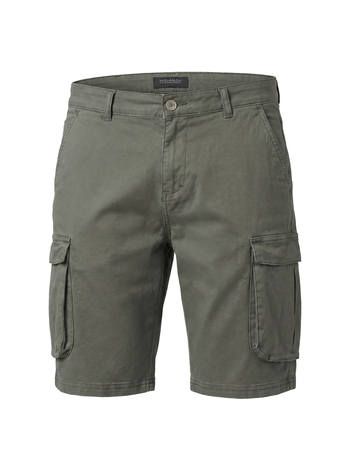 Mid Stretch Tden Khaki Cargo Shorts