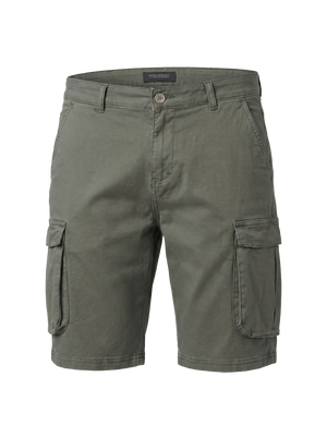 Mid Stretch Tden Khaki Cargo Shorts